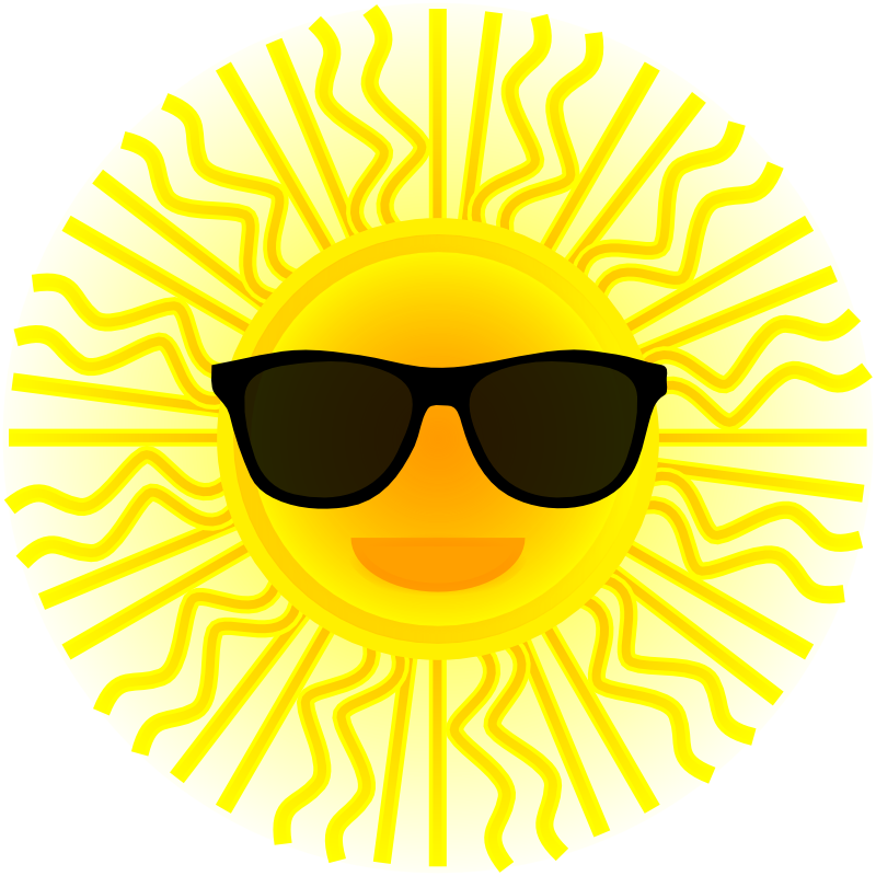 Clipart - Sun with sunglasses
