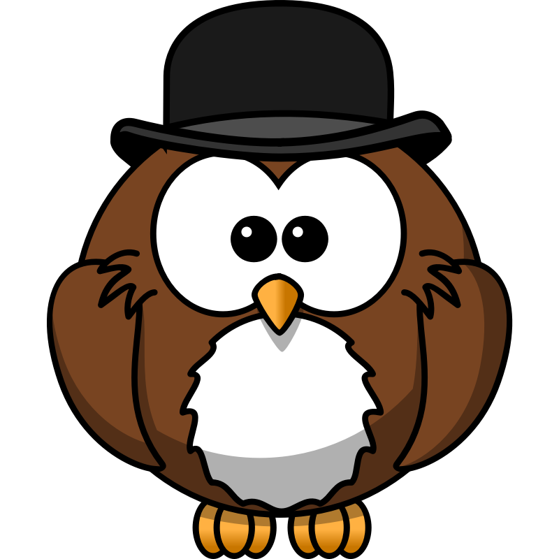 Clipart - Owl with derby