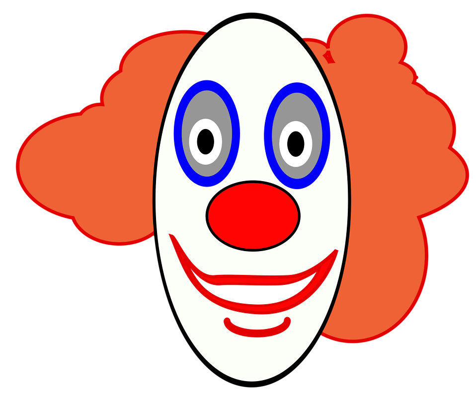 Free Stock Photos | Illustration of a cartoon clown face | # 17182 