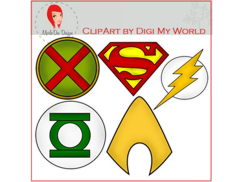 Justice League Boys Clip Art by Digi My World