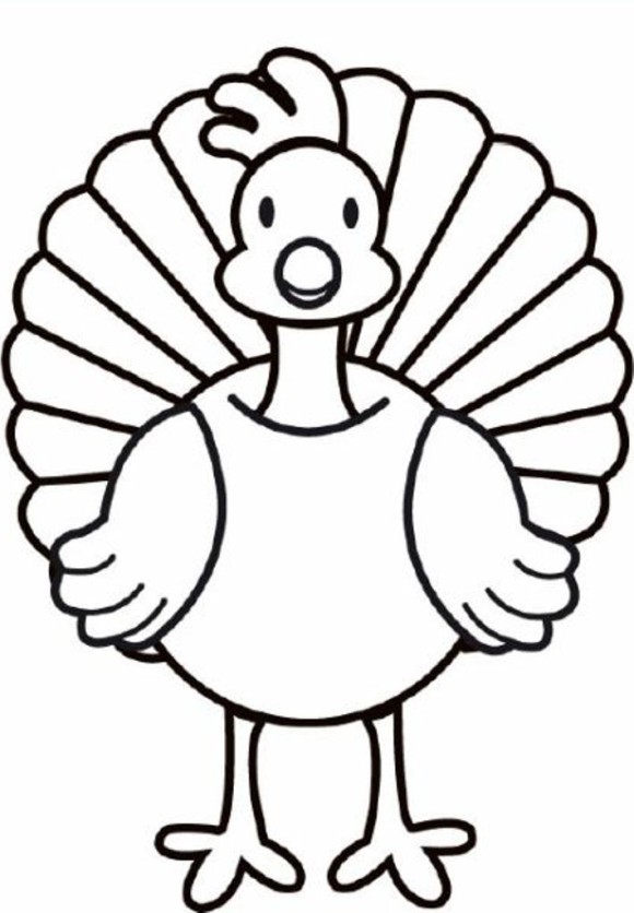 Happy Turkey Day Coloring Pages Printable Thanksgiving 
