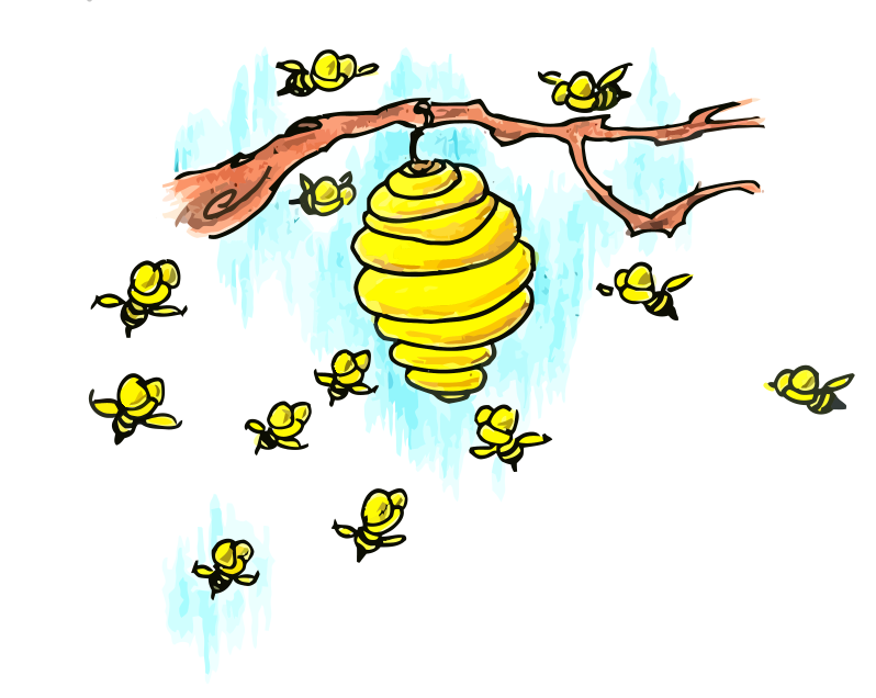 Bee Hive Cartoon 