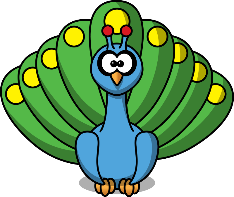 Peacock Clipart Black And White