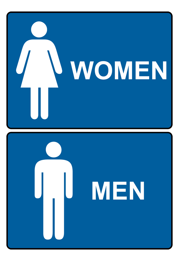 Restroom Signs - Multi Mount - Safety Signs Labels at ComplianceSigns.