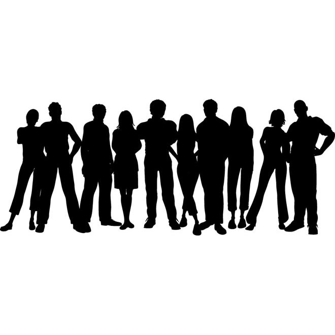 Group Of People Clipart Black And White | Clipart library - Free 