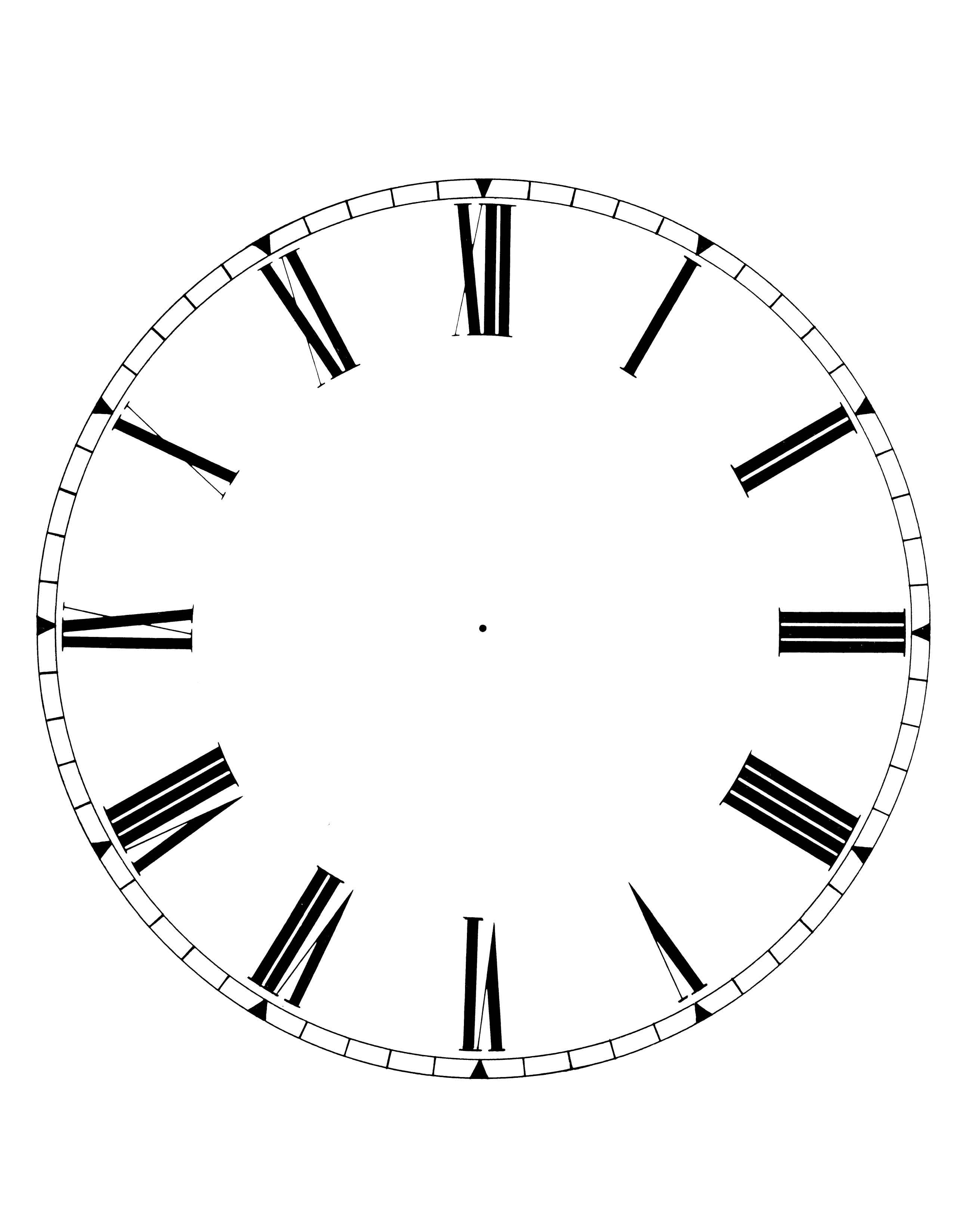 Clock face printable