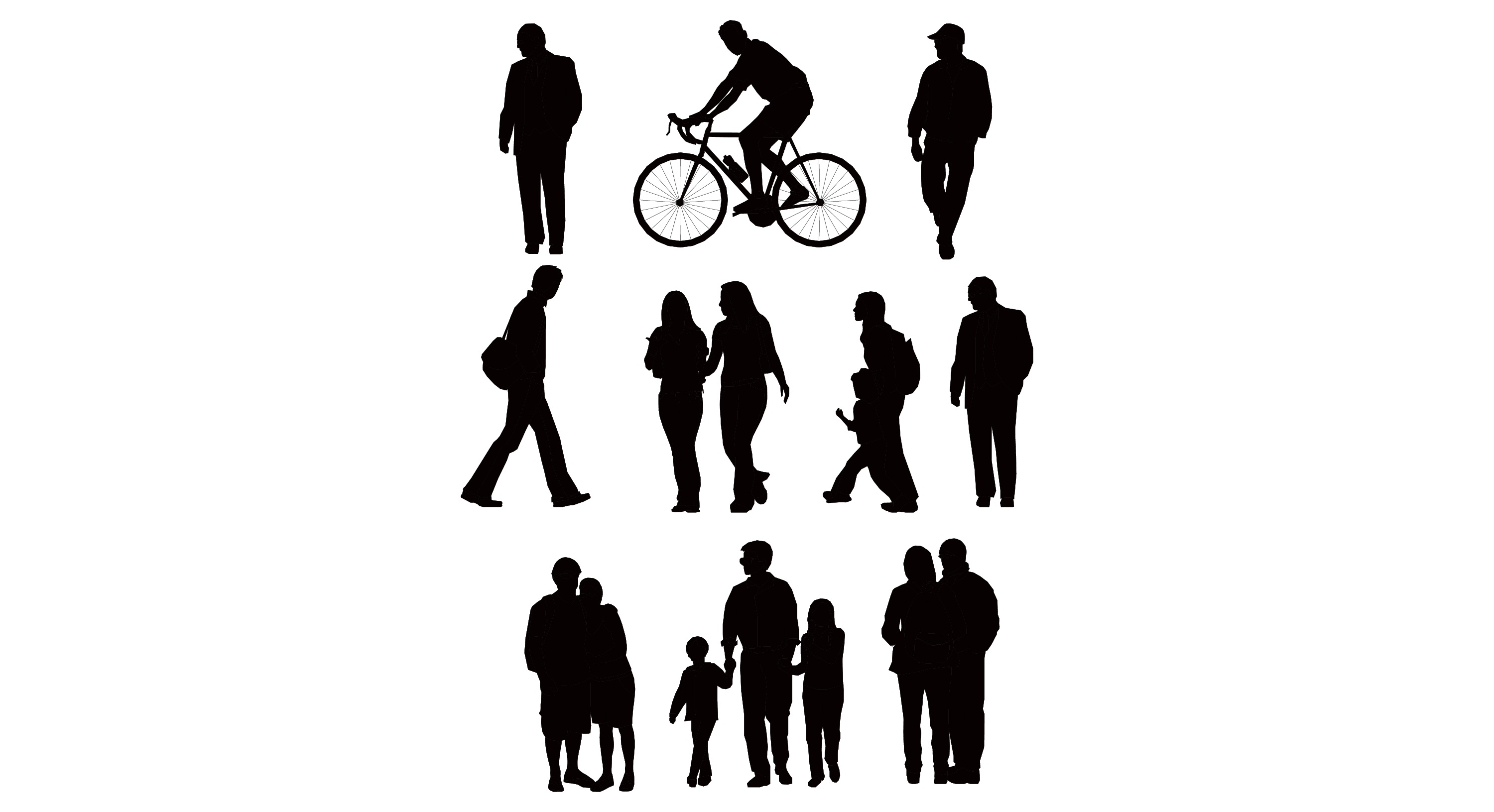 People Sitting Silhouettes 
