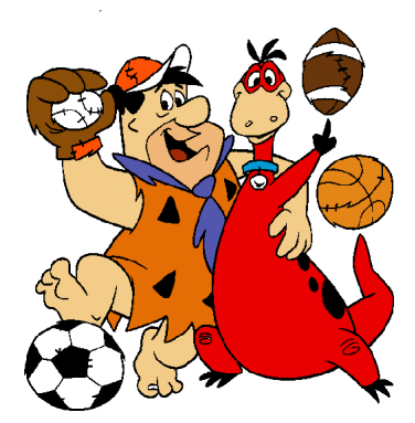 Free Dino  Fred Flintstone Sports Cartoon Clipart - I-Love 