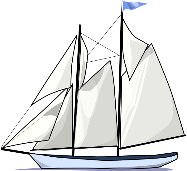 Boat Sail Sideways clip art - vector clip art online, royalty free 