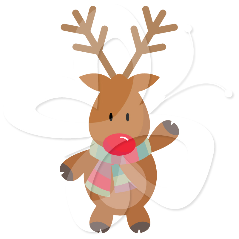 clipart rudolph red nosed reindeer - photo #6