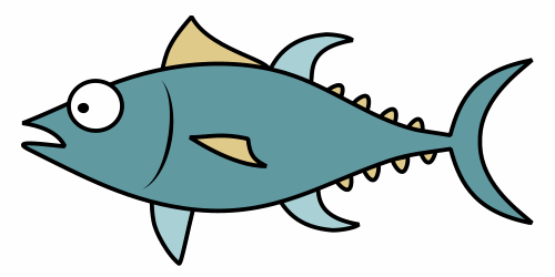 Drawing a cartoon tuna