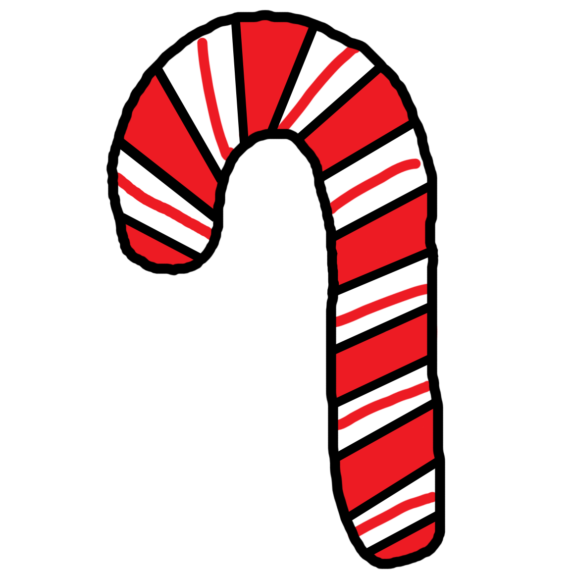 Candy Cane Drawing Tutorial