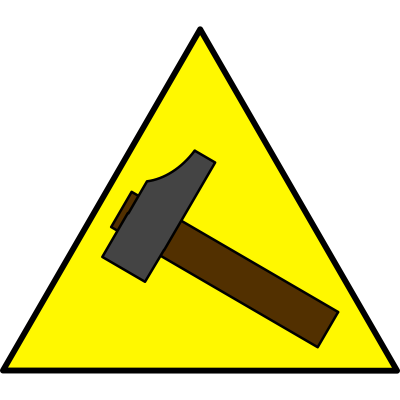 Clipart - hammer sign