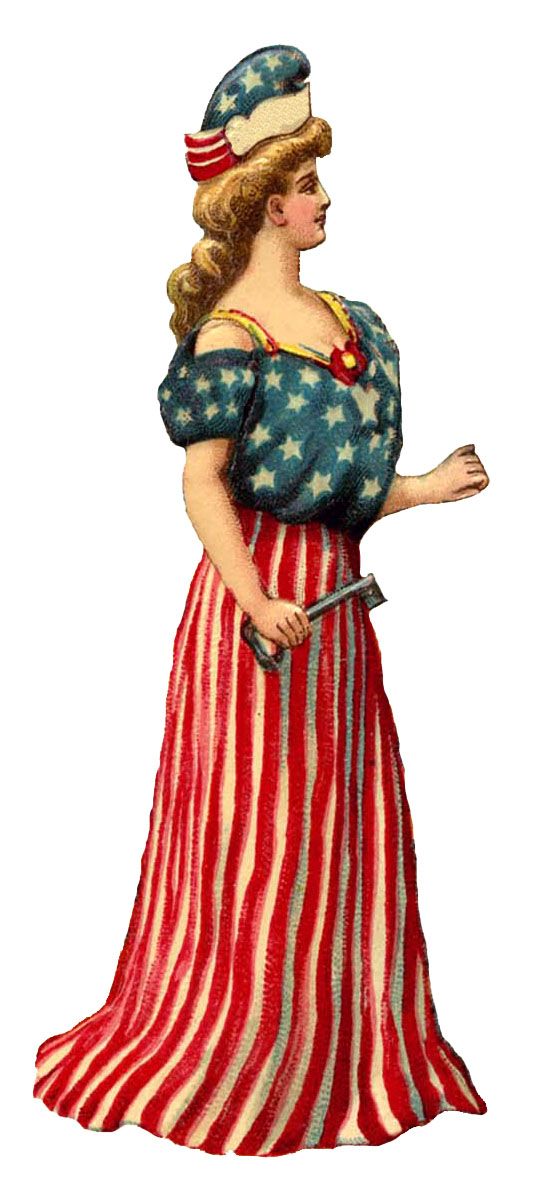 Patriotic Lady via The Background Fairy | Clip Art for whatever | Pin?