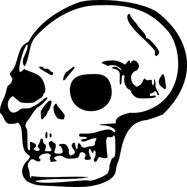 Pix For  Halloween Skeleton Head Cartoon