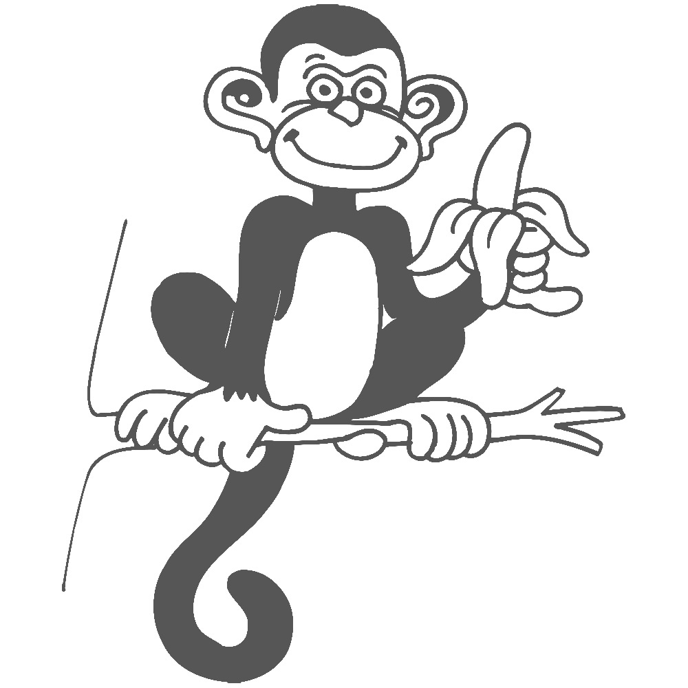Free How To Draw A Monkey Eating A Banana, Download Free How To Draw A