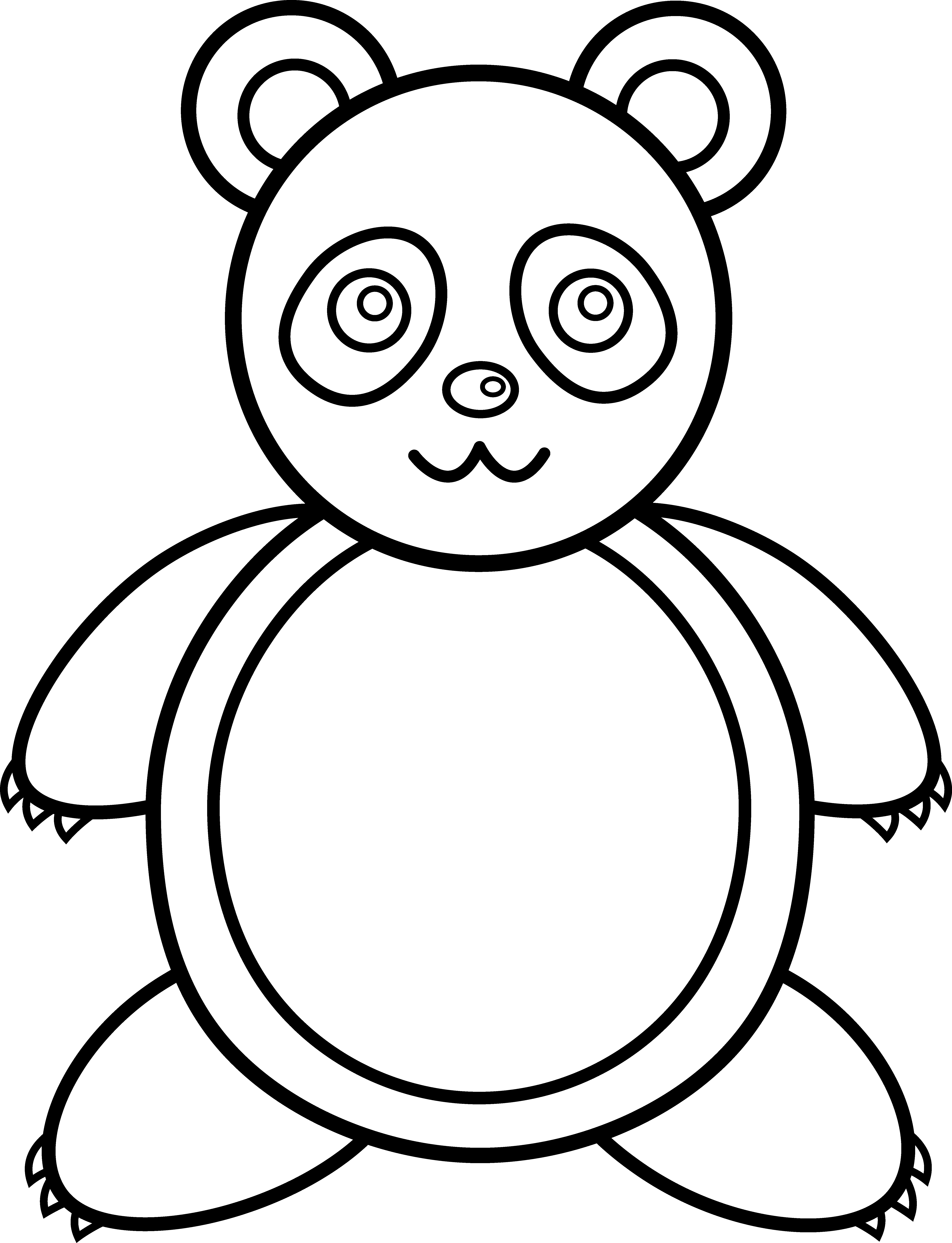 Free Panda Bear Outline, Download Free Panda Bear Outline png images