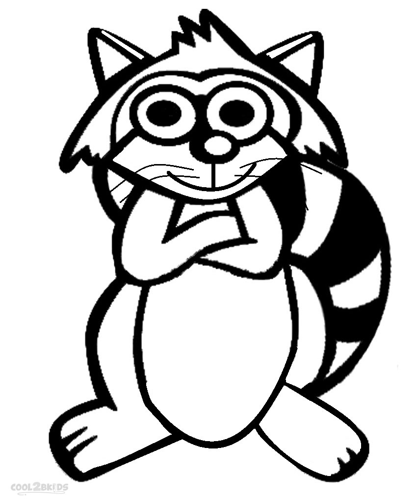 raccoon coloring pages to print out - photo #24