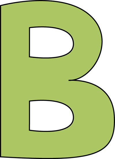 Green Letter B Clip Art - Green Letter B Image