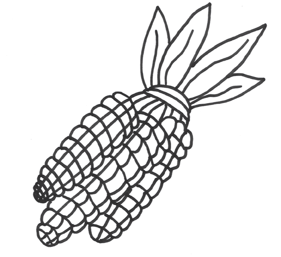 corn basket Colouring Pages