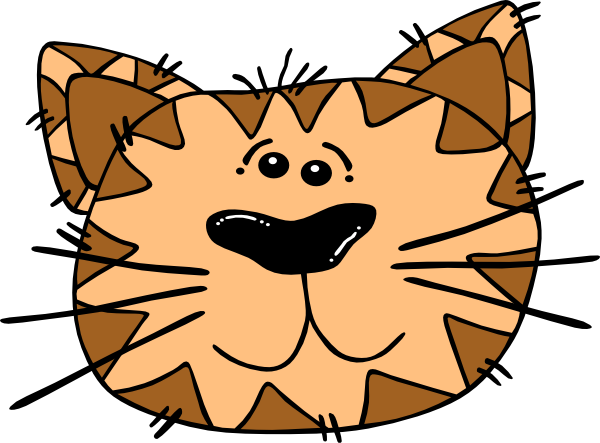 Cartoon Cat Face clip art - vector clip art online, royalty free 