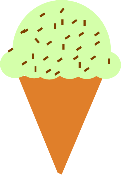 Ice Cream Cone With Sprinkles clip art - vector clip art online 