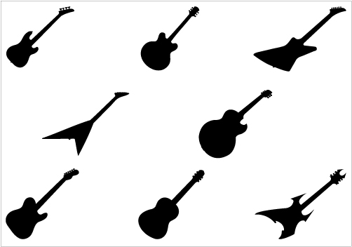 Guitar Silhouette Vector PackSilhouette Clip Art