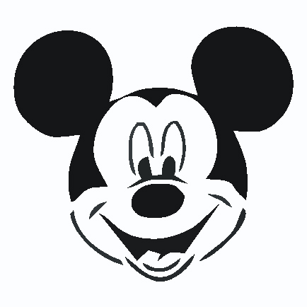 Mickey Mouse Face Vinyl Lettering Decal