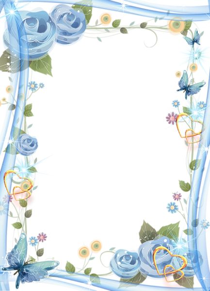 Beautiful Blue Transparent Photo Frame | frames  borders | Clipart library