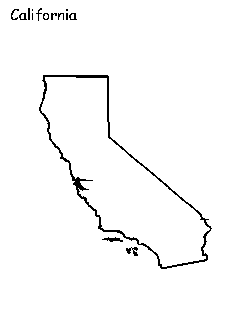free clipart map of california - photo #34