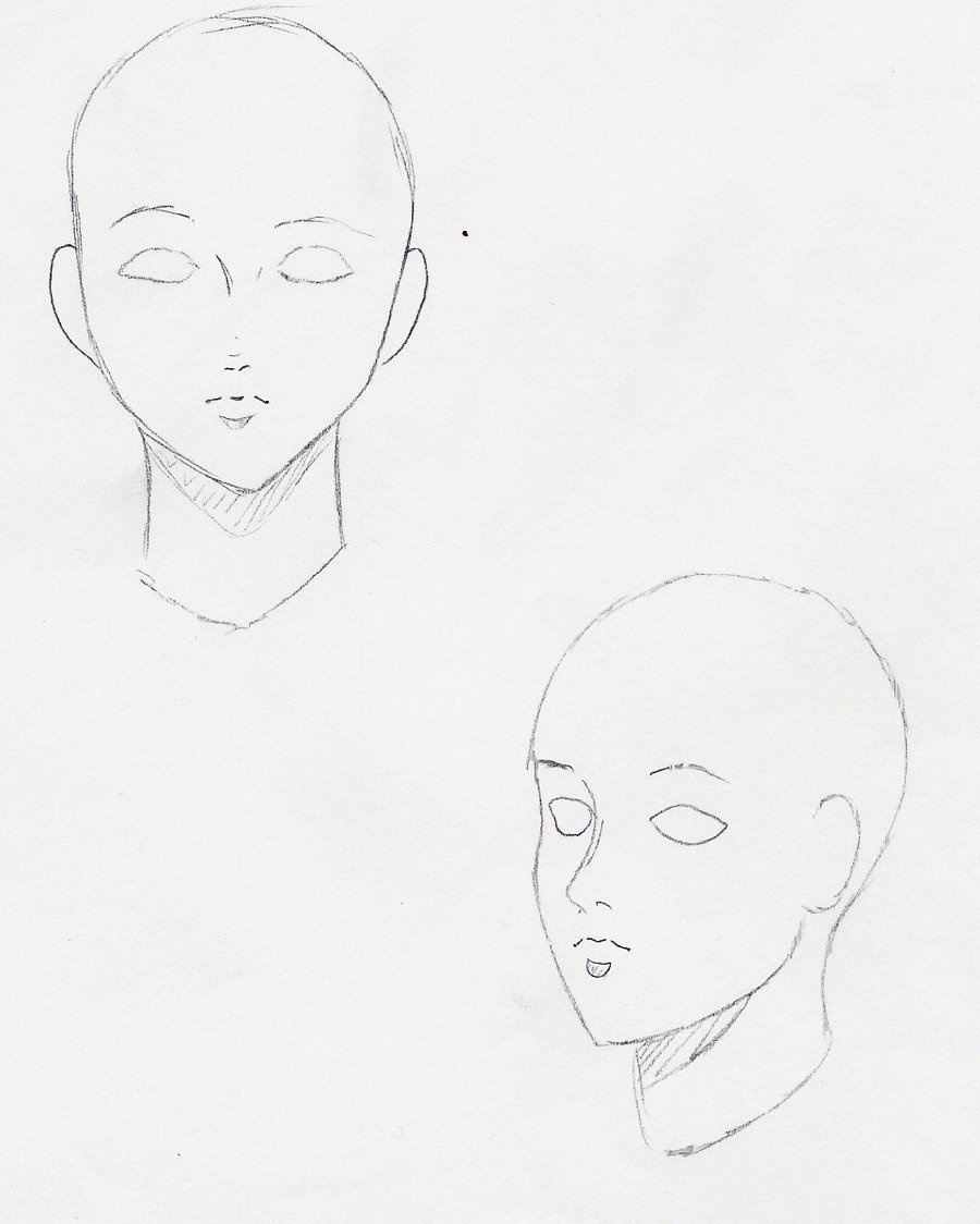 Female Face Drawing Template