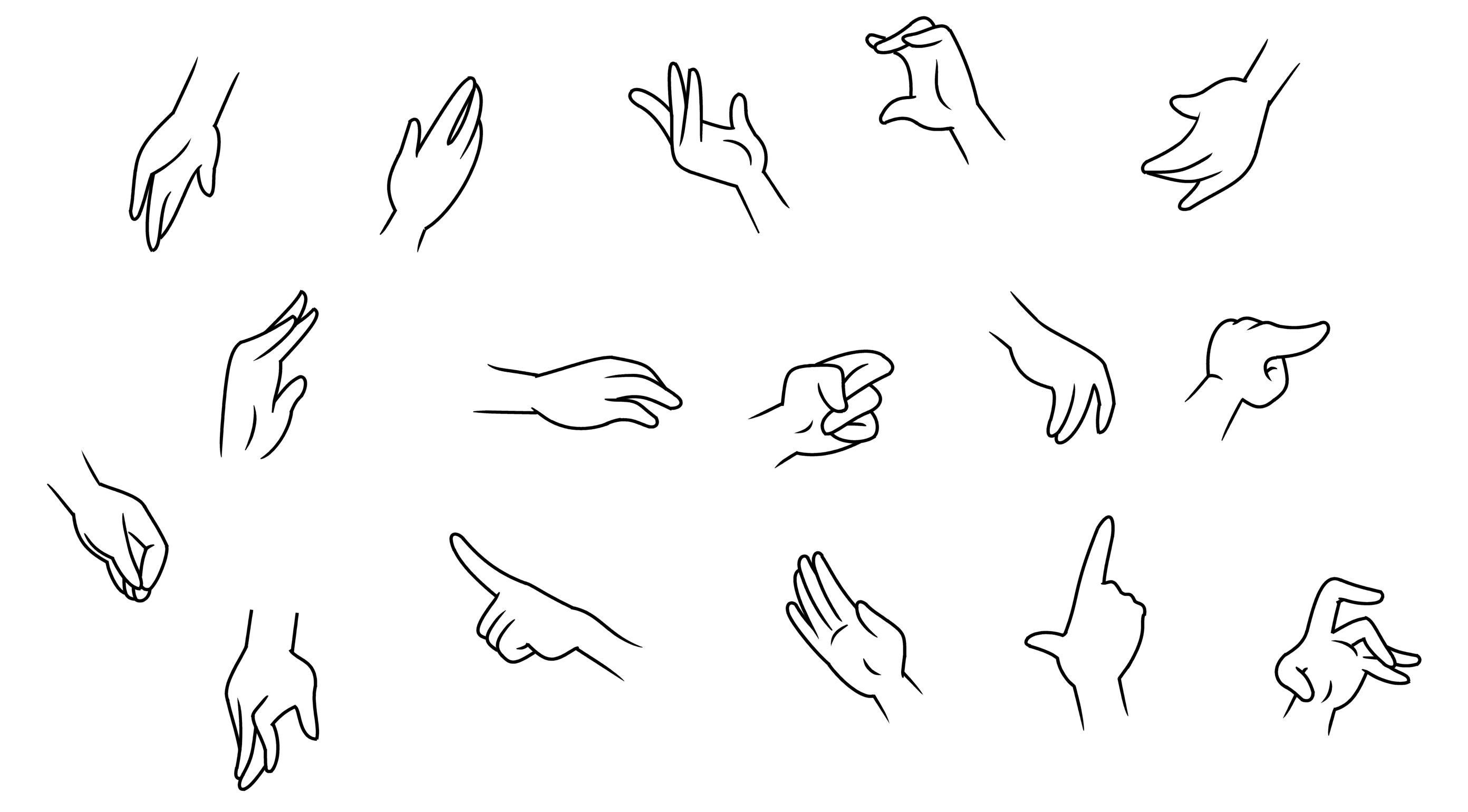 simple hand drawing reference - Clip Art Library