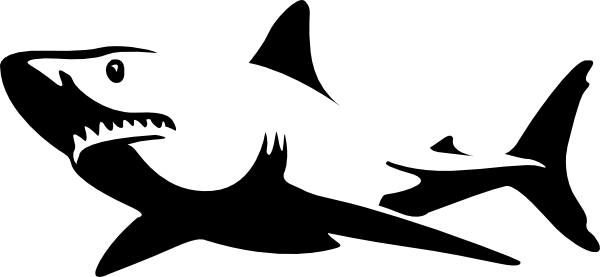 Great White Shark Silhouette - Clipart library