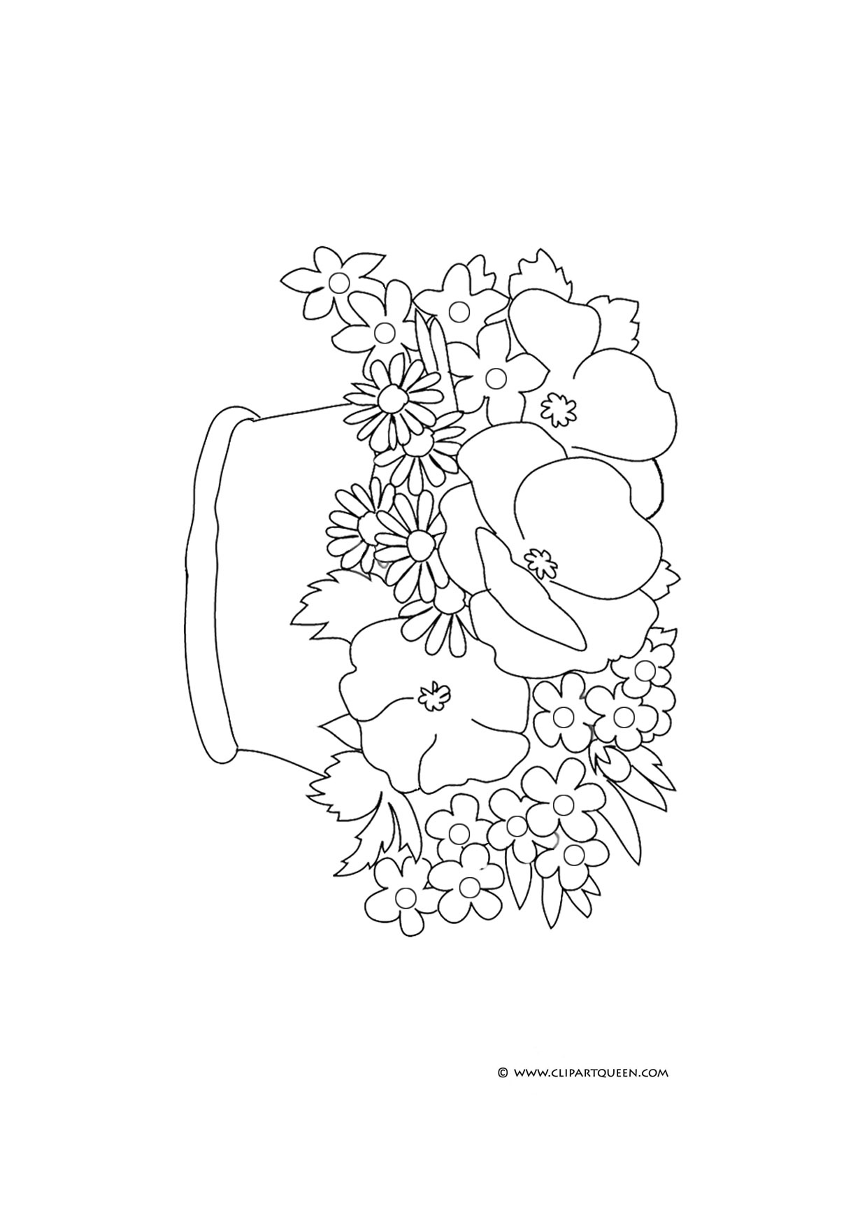 Featured image of post Flower Basket Drawing : Draw the circle on green card stock and draw the petals according to the circle.