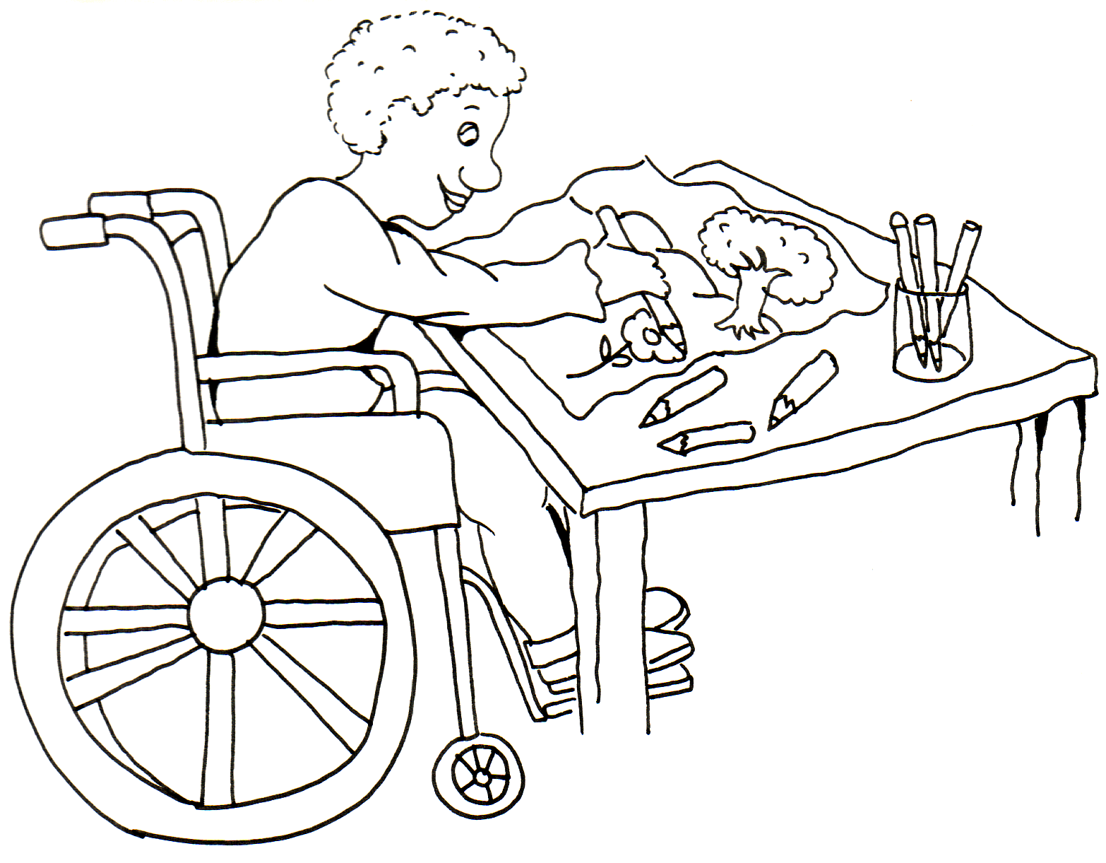 Раскраска ко Дню инвалидов для детей