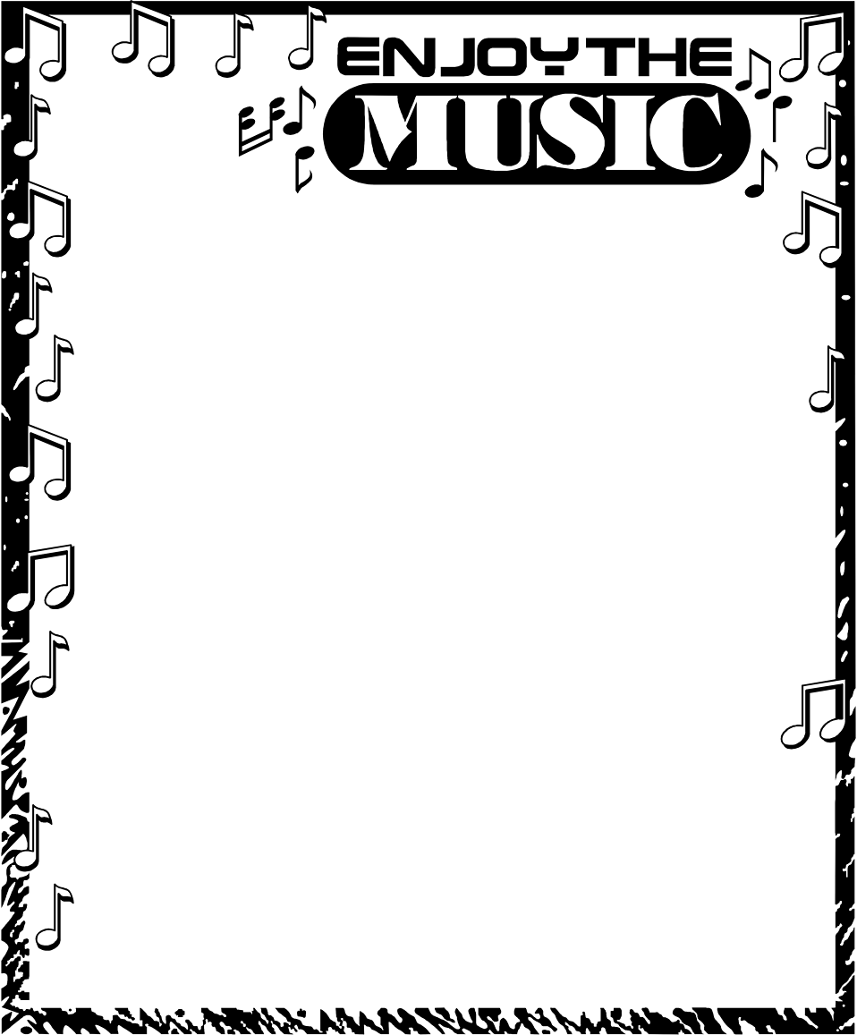 Music Border | Free Stock Photo | Illustration of a blank music 