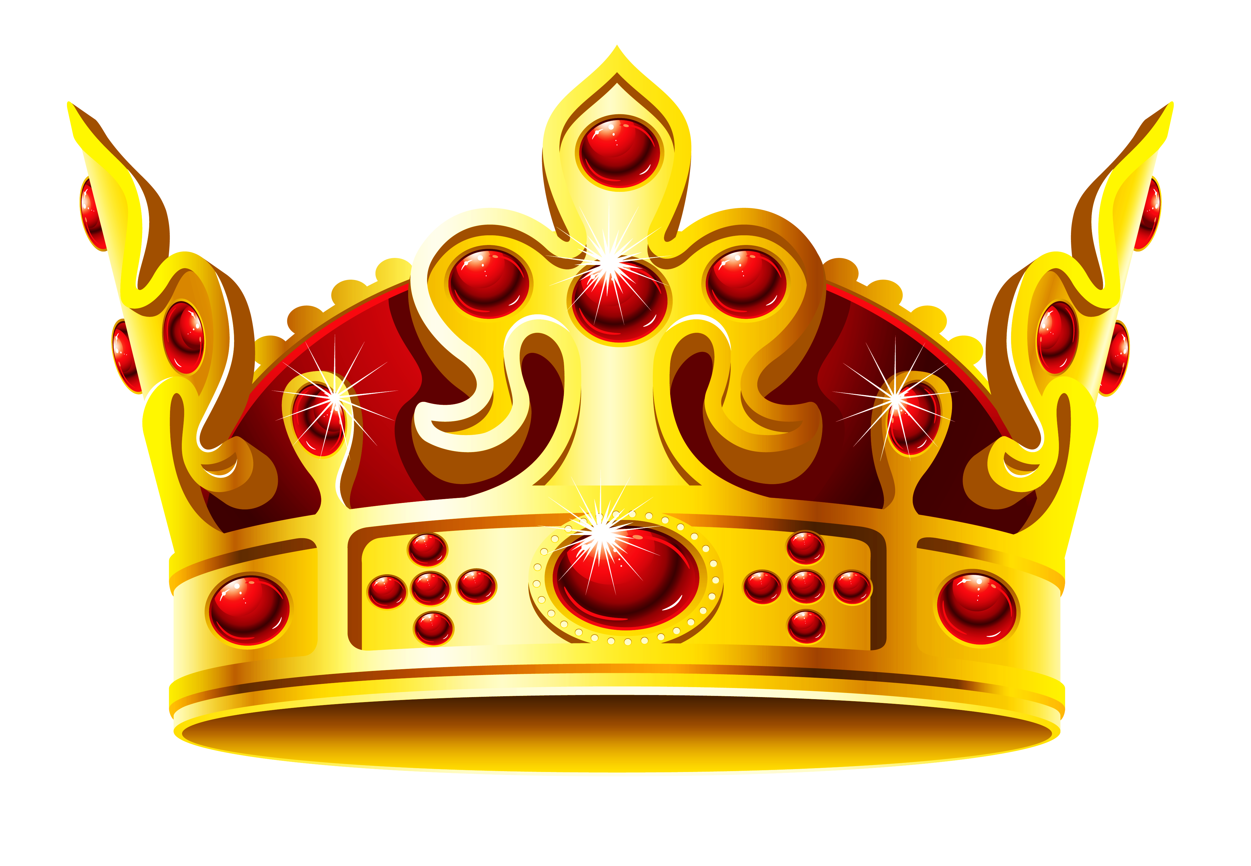 Gold and Red Crown PNG Clipart Picture
