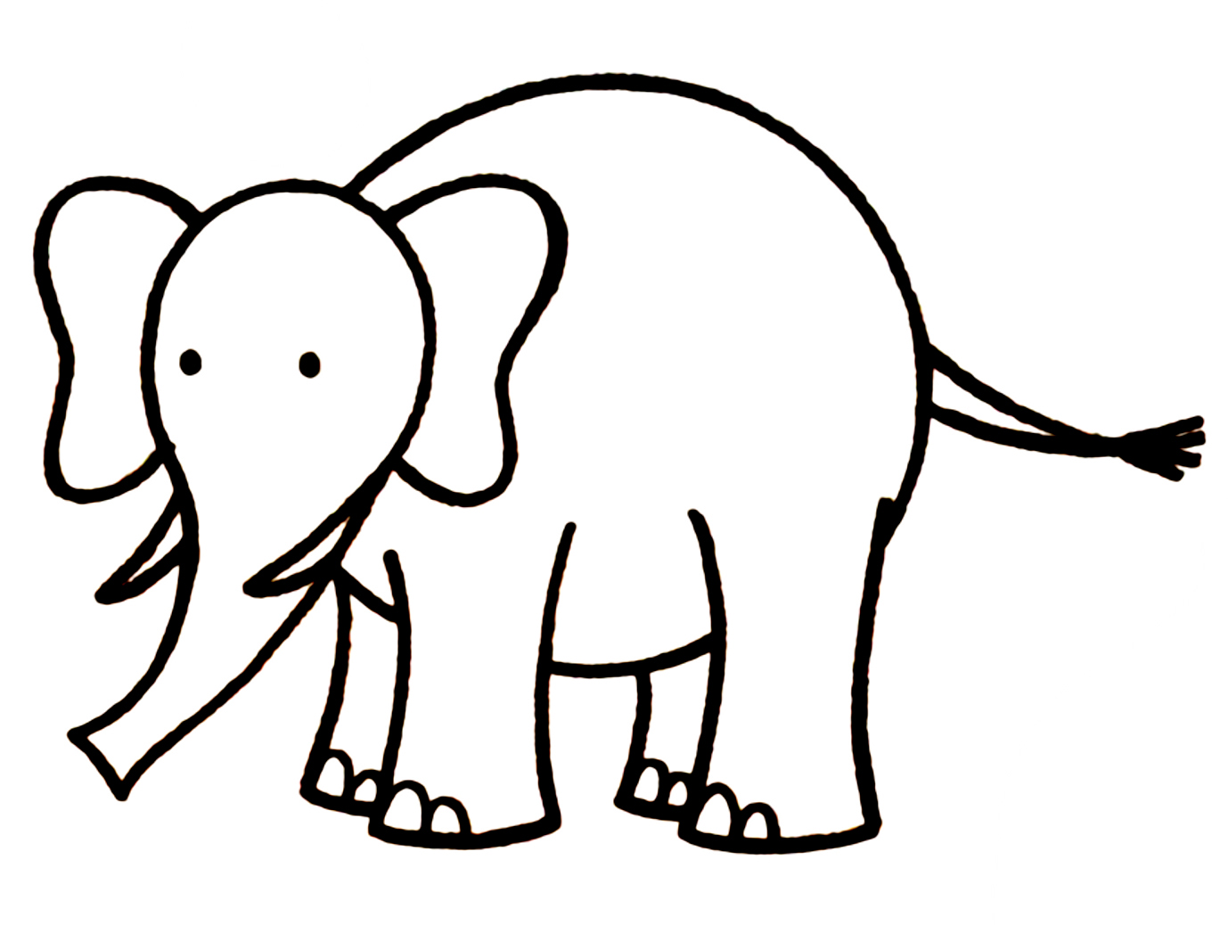 Free Line Drawing Of Elephant, Download Free Line Drawing Of Elephant