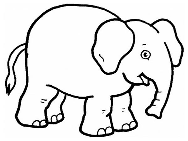Elephant Drawing For Kids - Clipart library