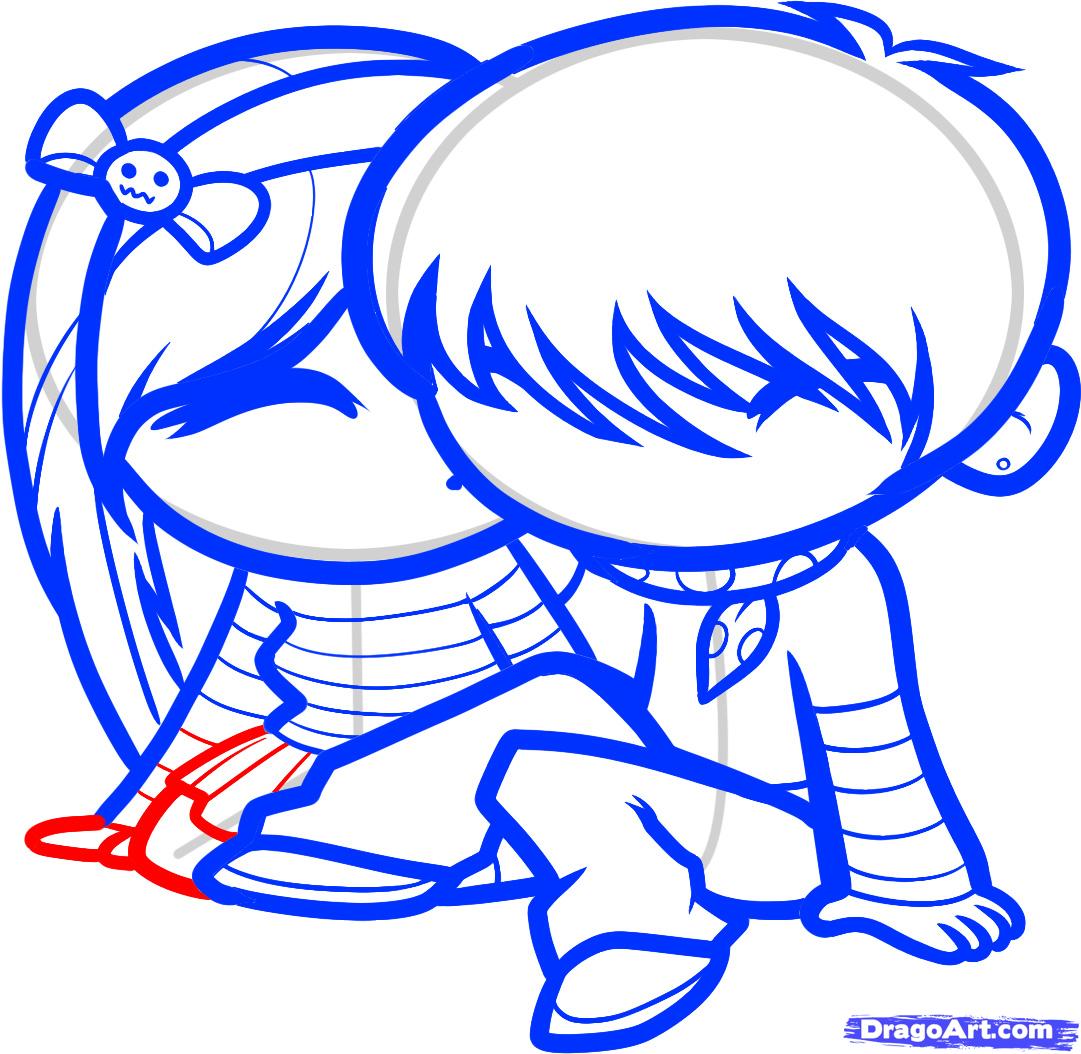 How to Draw Cute Love, Cute Love, Step by Step, People For Kids 