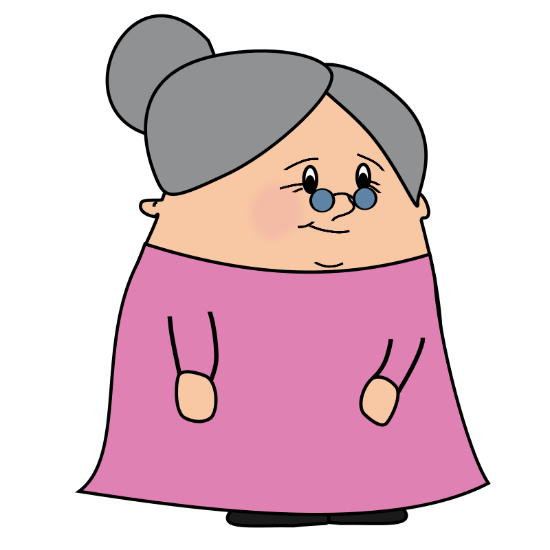 Old Lady vector clip art download free - Clipart- - Clipart library 