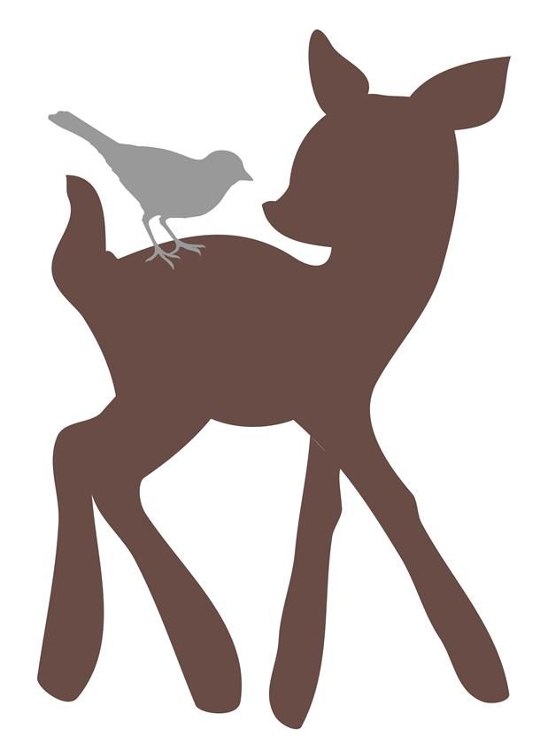 Woodland Tumble Deer And Bird Wall Decal | Printables/Illustrations |�