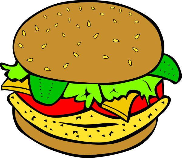 Chicken Burger clip art - vector clip art online, royalty free 