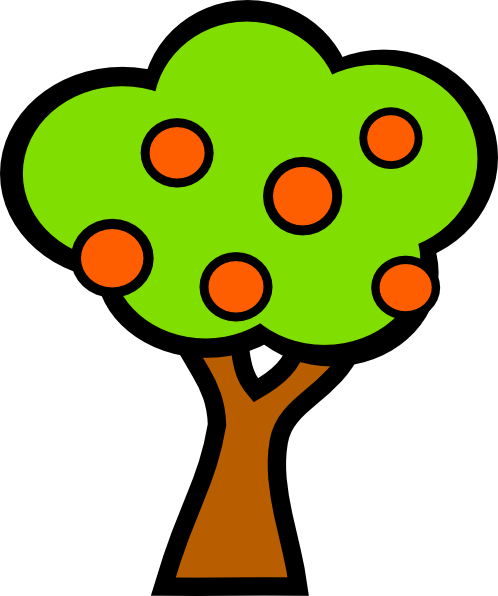 Tree With Fruits clip art - vector clip art online, royalty free 