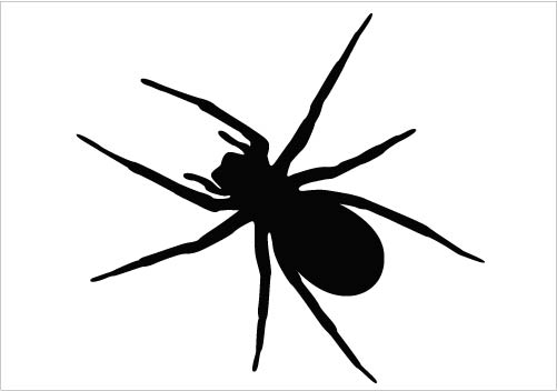 Spider Silhouette Vector Clipart Download Silhouette Graphics