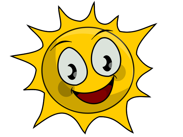 Free Smiling Cartoon Sun Clip Art - Clipart library - Clipart library