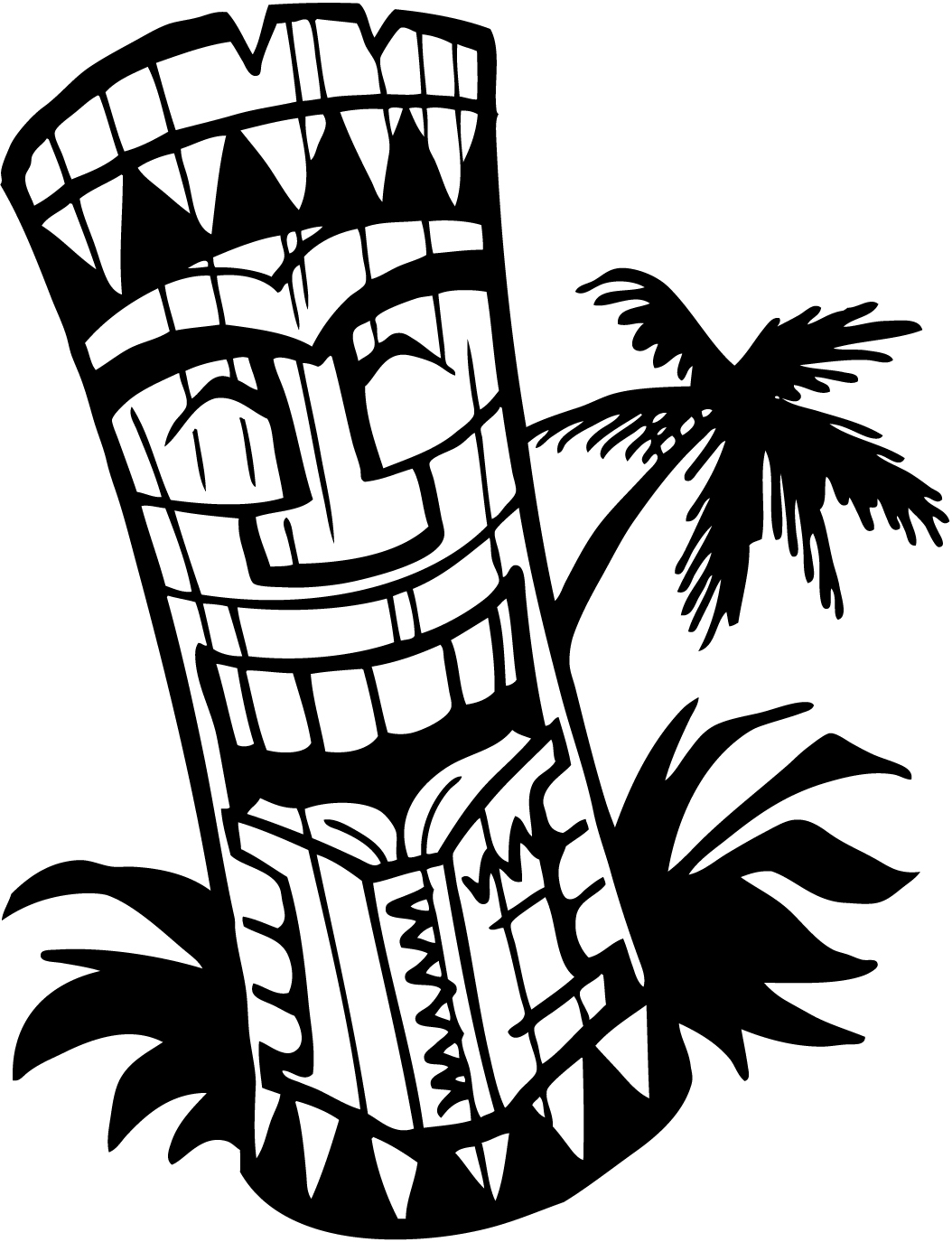 Hawaiian Luau Clip Art Black And White | Clipart library - Free 