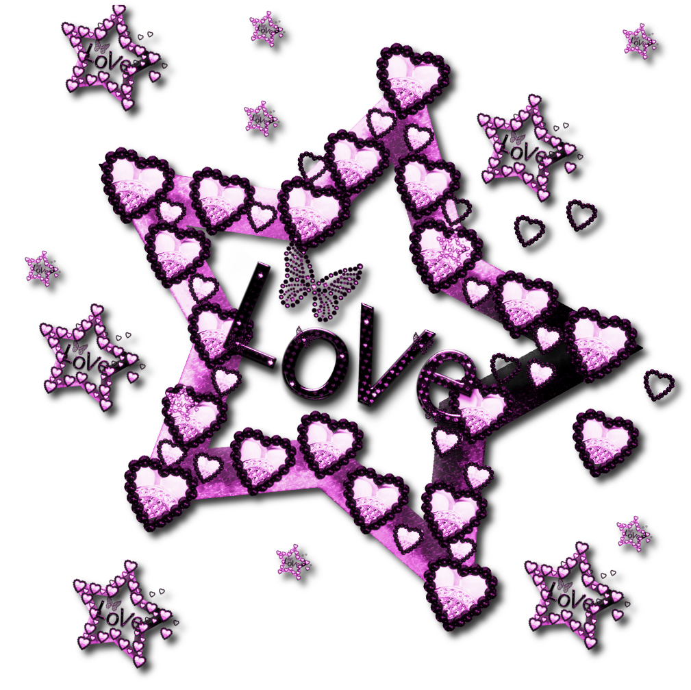 Pink And Black Love Star Clip Art by JSSanDA on Clipart library