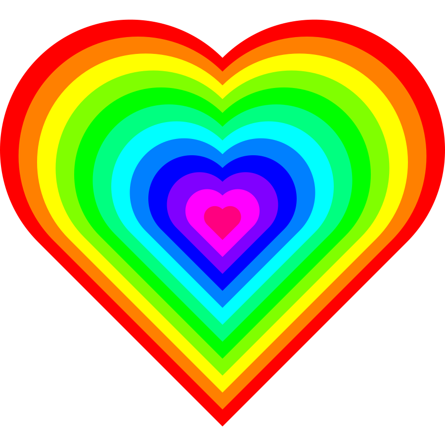 rainbow heart.