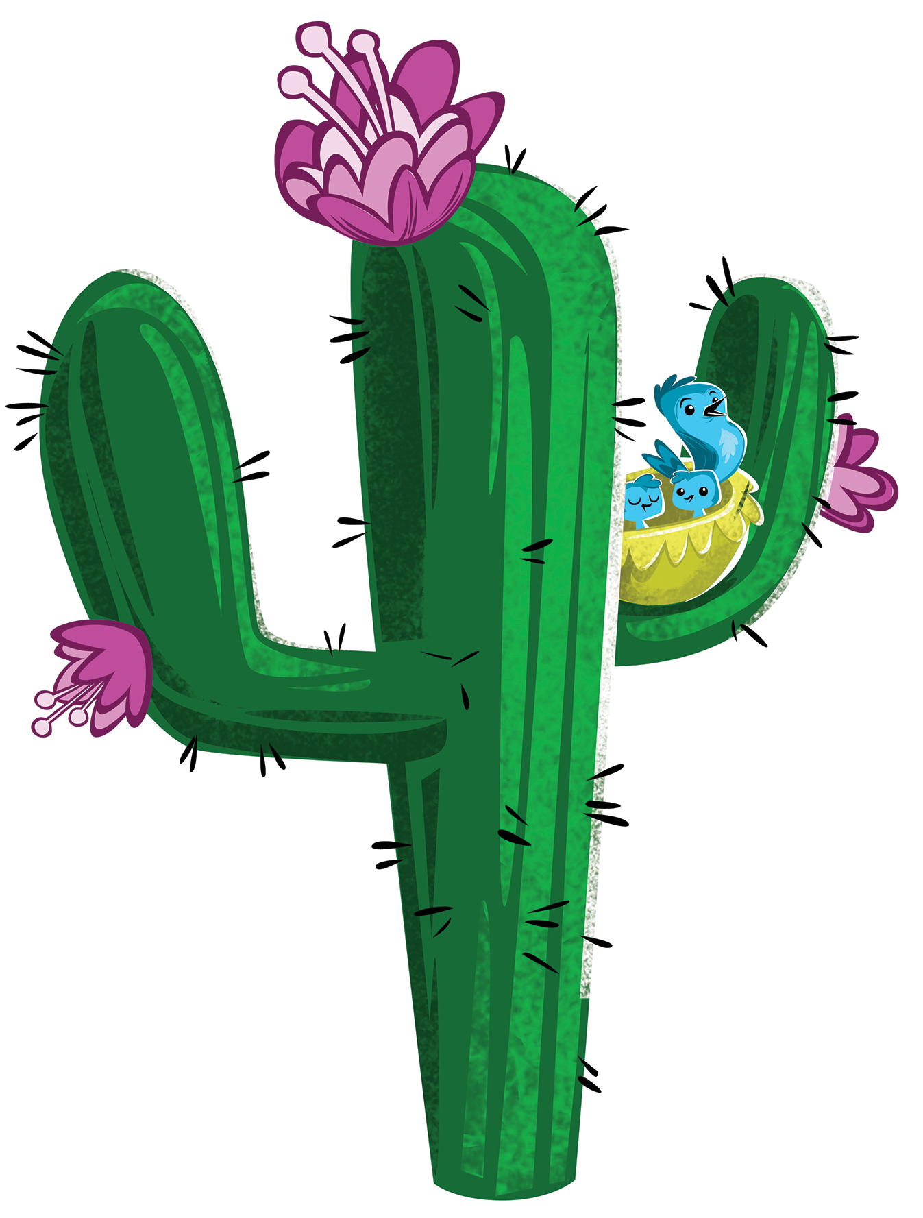 Cartoon Cactus - Clipart library